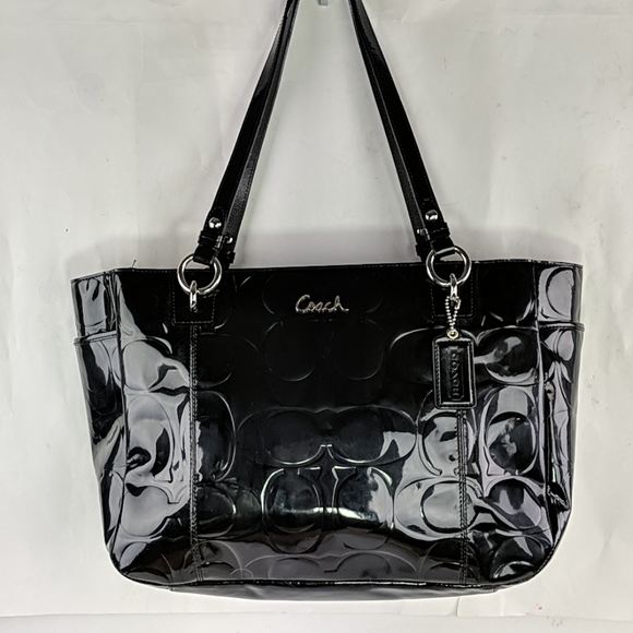 Coach Black Patent Leather Shoulder Bag